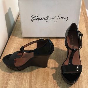 HOST PICK! Elizabeth and James Hanah wedges. USED. Womens size 9.5